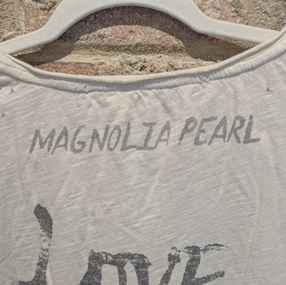 Magnolia Pearl Spread Love Cat Graphic Tee - Cream with Black Print - Picture 3 of 3